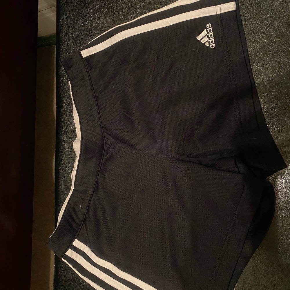 Black and white Adidas shorts